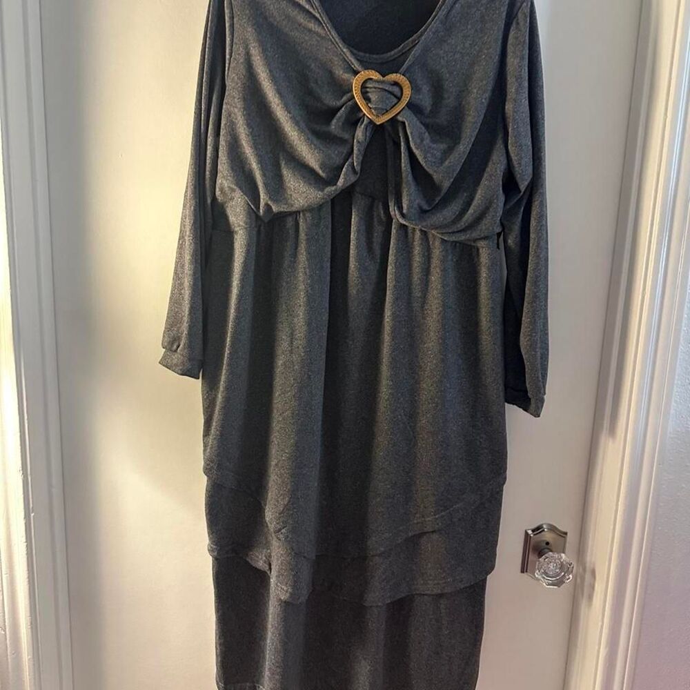 Unbranded Women's Grey and Blue Dress